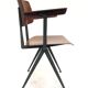 Vintage Galvanitas S16 school Chair with armrests and compass of the 1960s