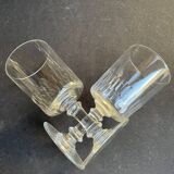 6 verres à vin – cristal léger taillé