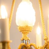 Louis XVI style chandelier in gilded bronze. Circa 1900.
