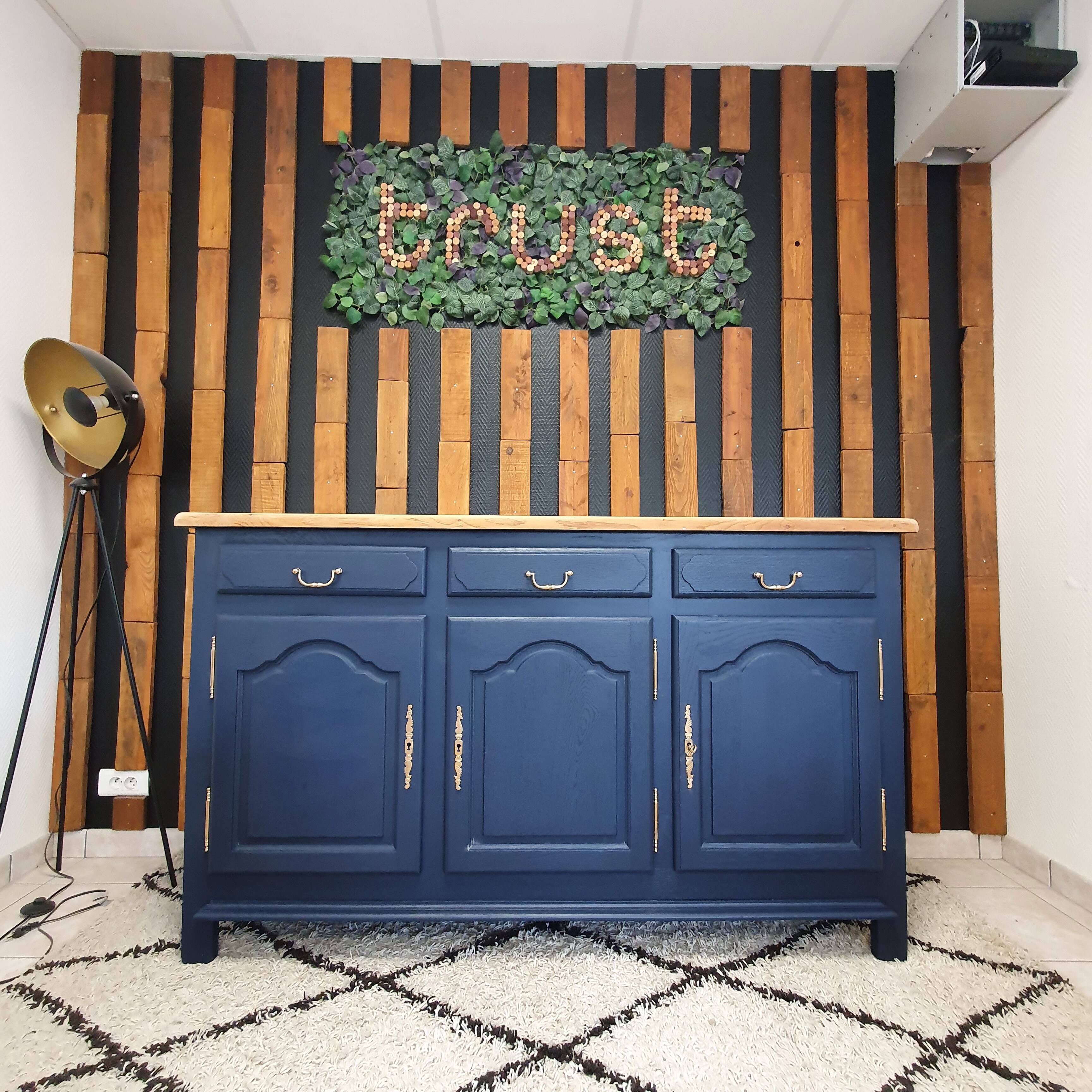 Old sideboard restyled midnight blue