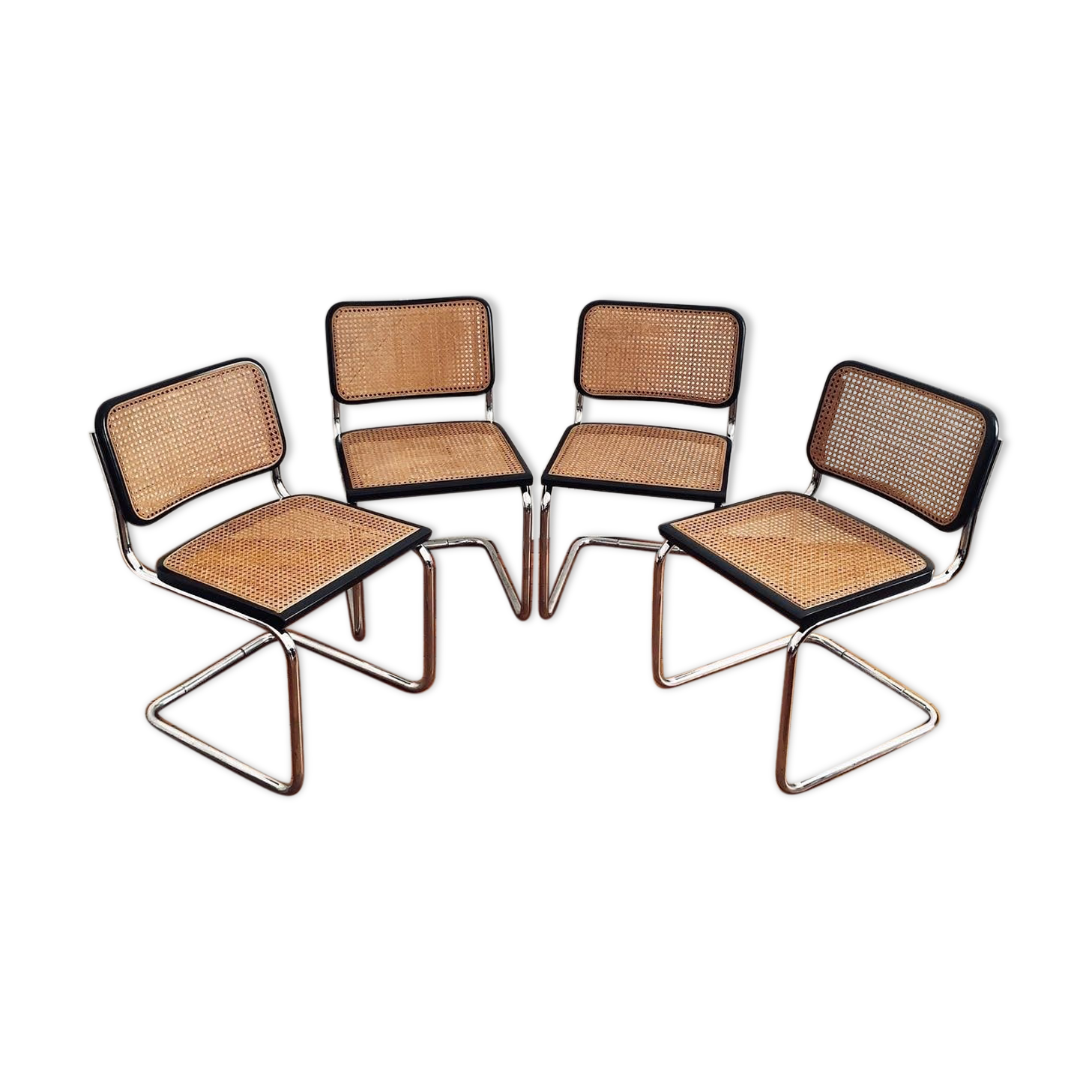 4 Cesca chairs Marcel Breuer