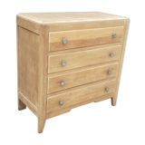 Chest of drawers 4 drawers oak feet compass vintage raw wood