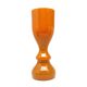 Angel vase, modernism, orange glass, designed by S. Sadowski, Poland, 1970s