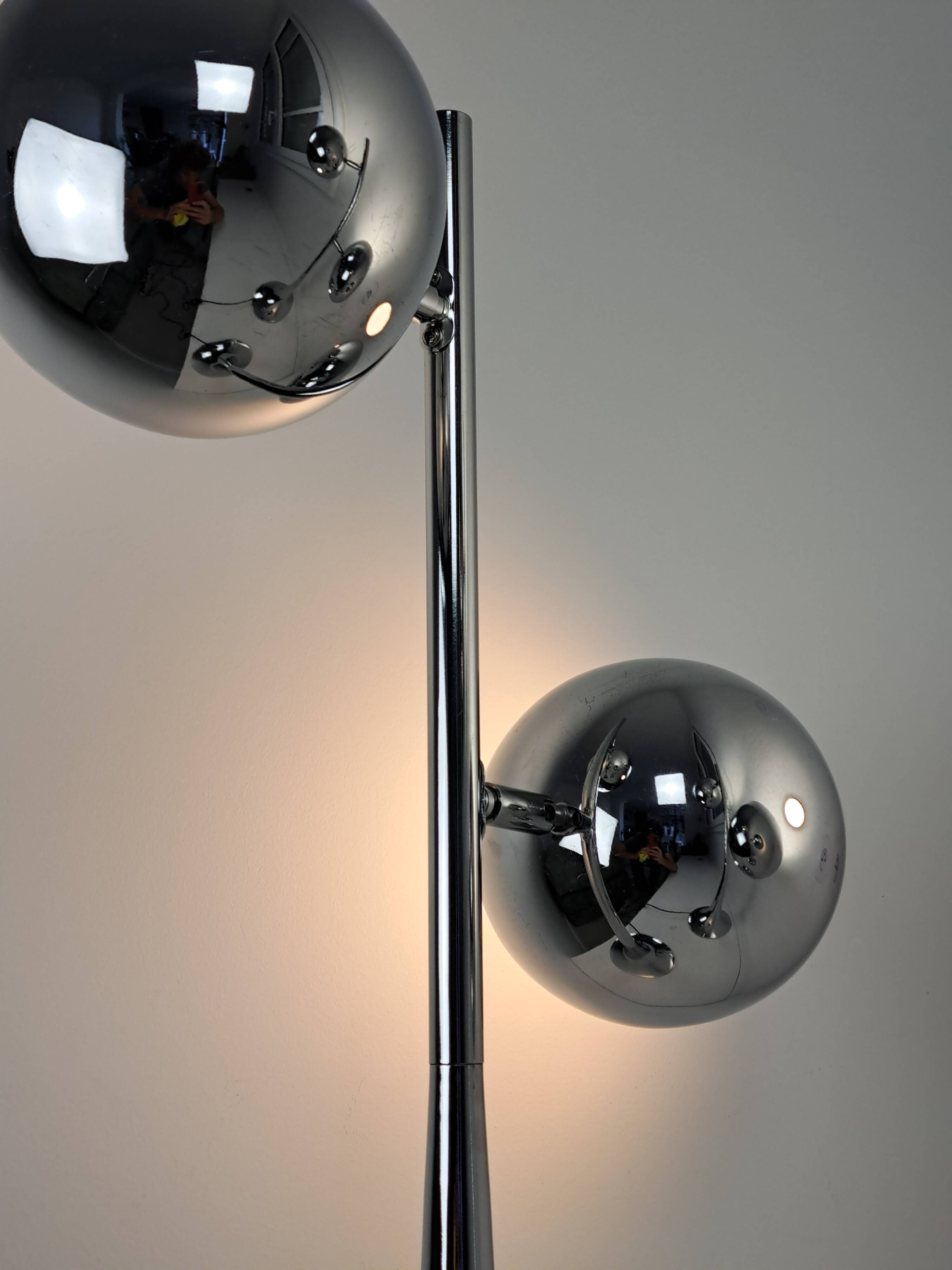 Pair of vintage space age eyeball lamps