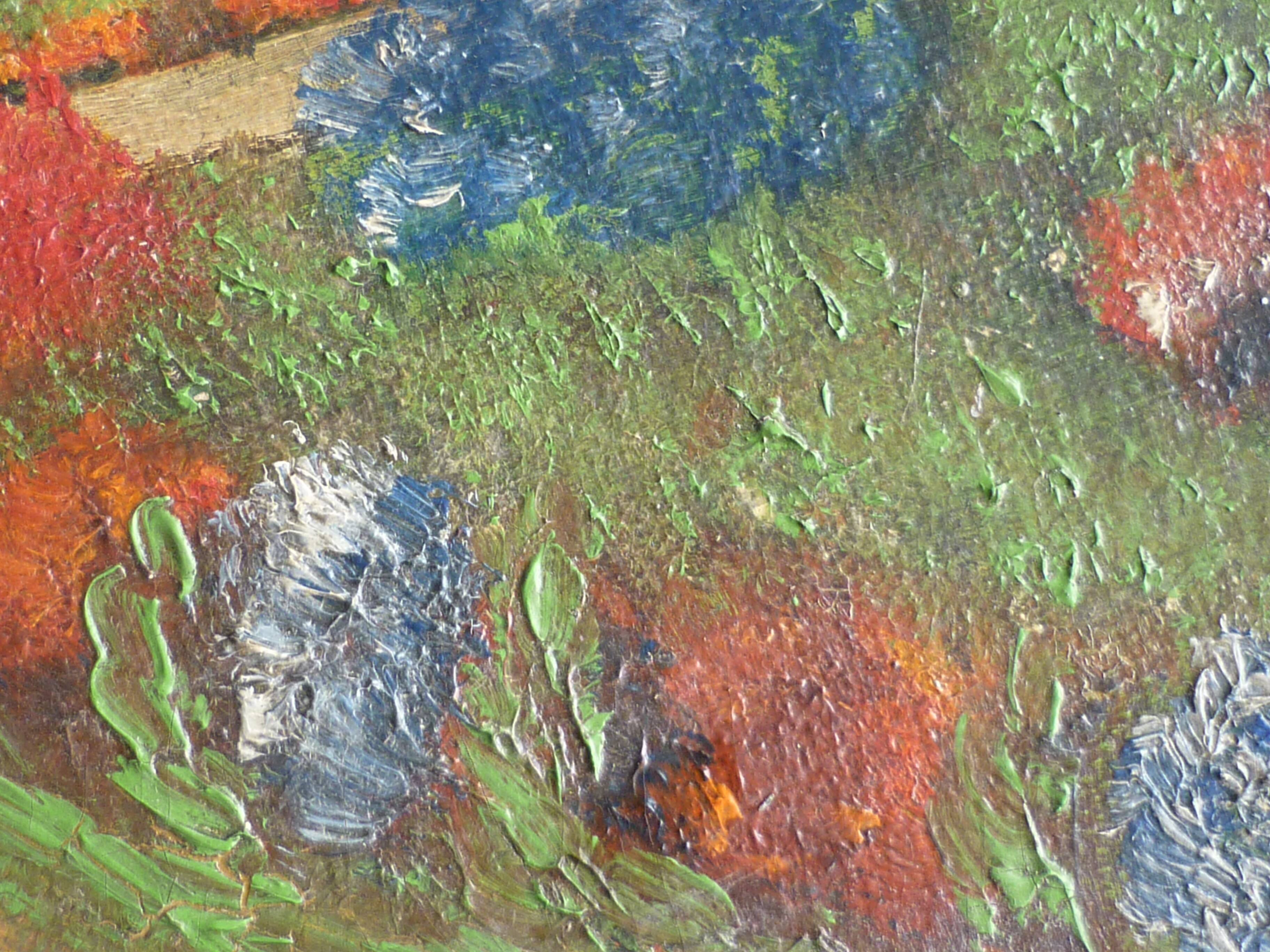 Table oil on wood park view