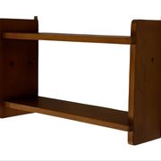 Vintage wooden wall shelve rack in pinewood minimalist design