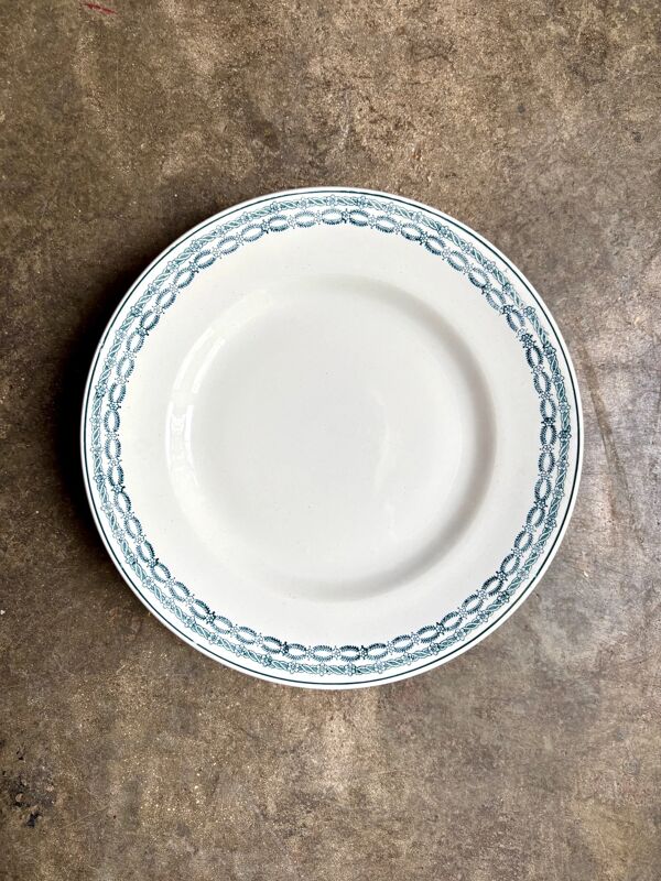 Assiette à gâteau St Amand en terre de fer bleue