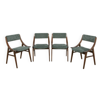 Ski jumper chairs by Juliusz Kędziorek for Zamojska, Poland, 1970s, set of 4