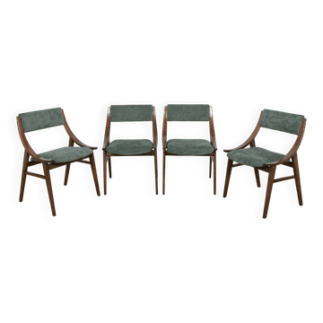 Ski jumper chairs by Juliusz Kędziorek for Zamojska, Poland, 1970s, set of 4
