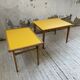 Duo de tables basses bois jaune