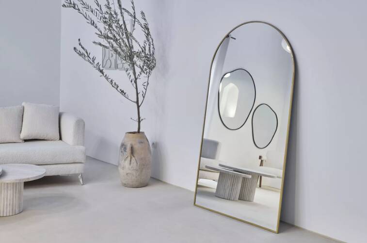 Golden arch mirror 180x100 cm