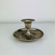 Silver-plated metal candlestick, vintage rat.