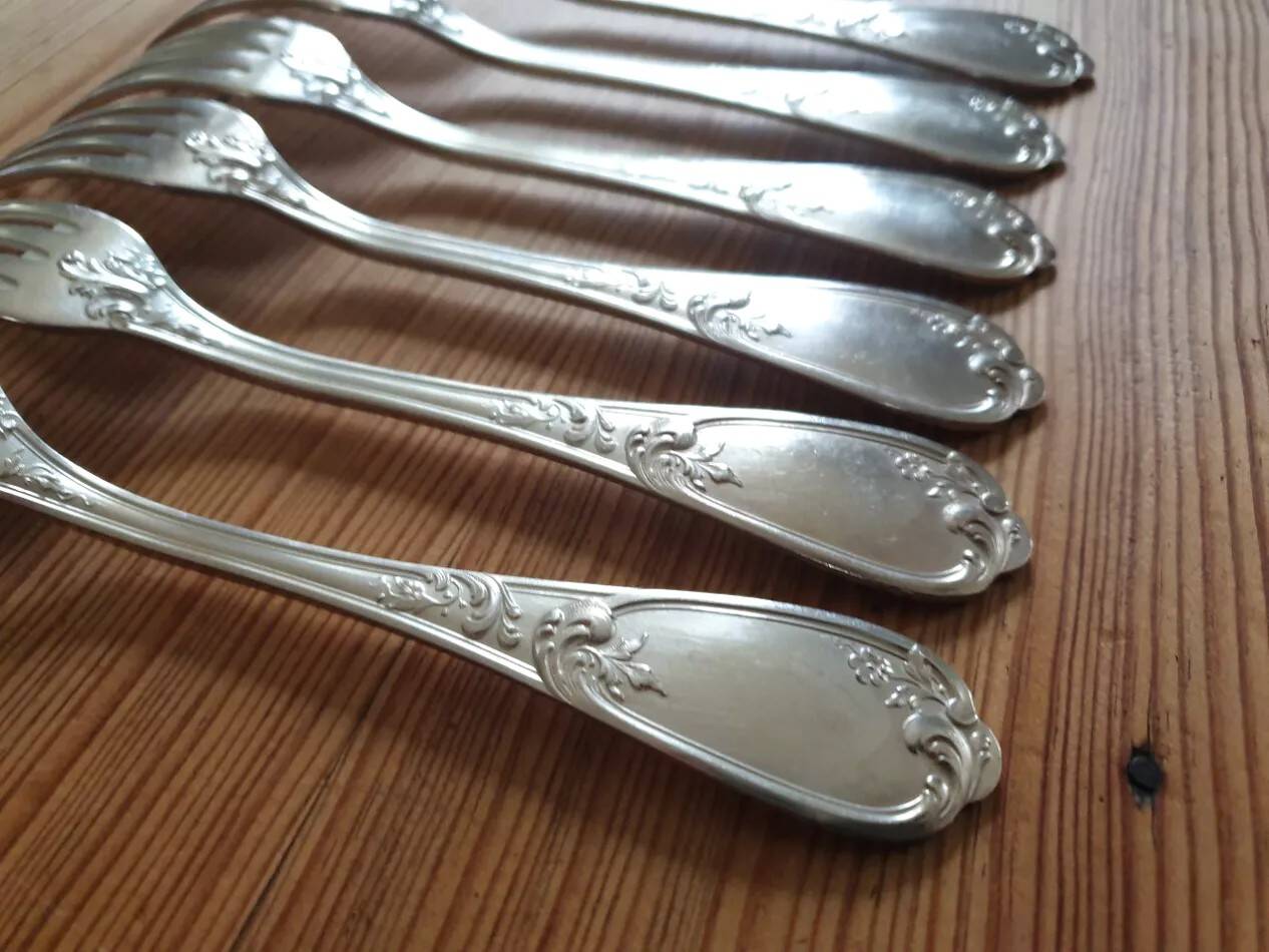 Antique silver-plated forks