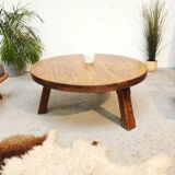 Vintage tripod coffee table brutalist style