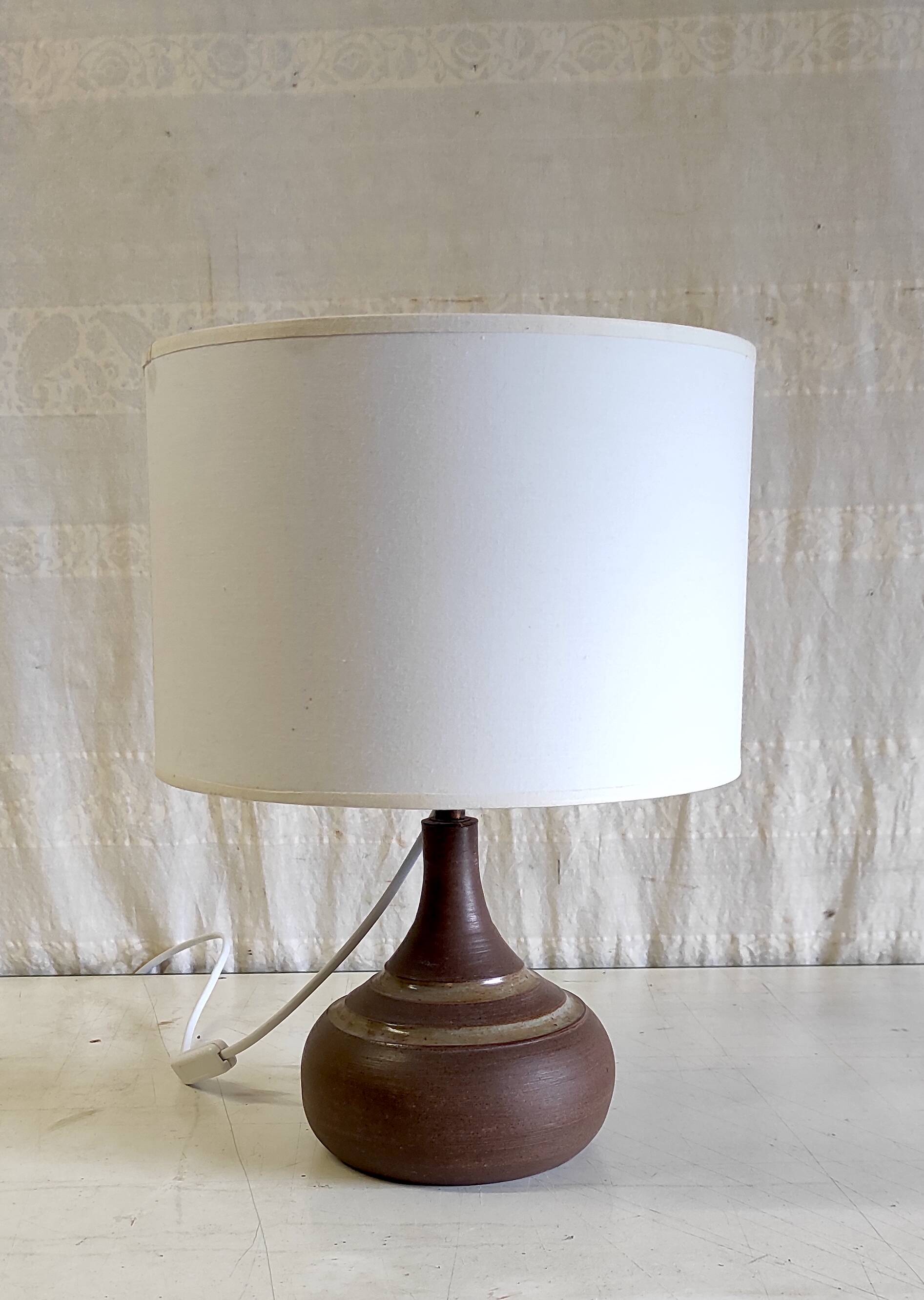 Table lamp with ceramic (stoneware) base - mid 20th century.