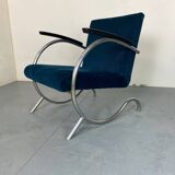 Fauteuil Bauhaus Art Déco en Acier Tubulaire par Jan Schröfer pour Ahrend De Cirkel, 1920s