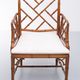 20th Century Chinese Chippendale Style Faux Bamboo Chairs