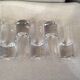 Suite of 9 glass liquor shot glasses