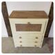 Vintage chest of drawers with 3 drawers and a flap