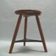 Massive workshop stool made of beech wood and metal - Mid Century