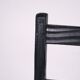 Set of 6 black brutalist chairs in solid oak