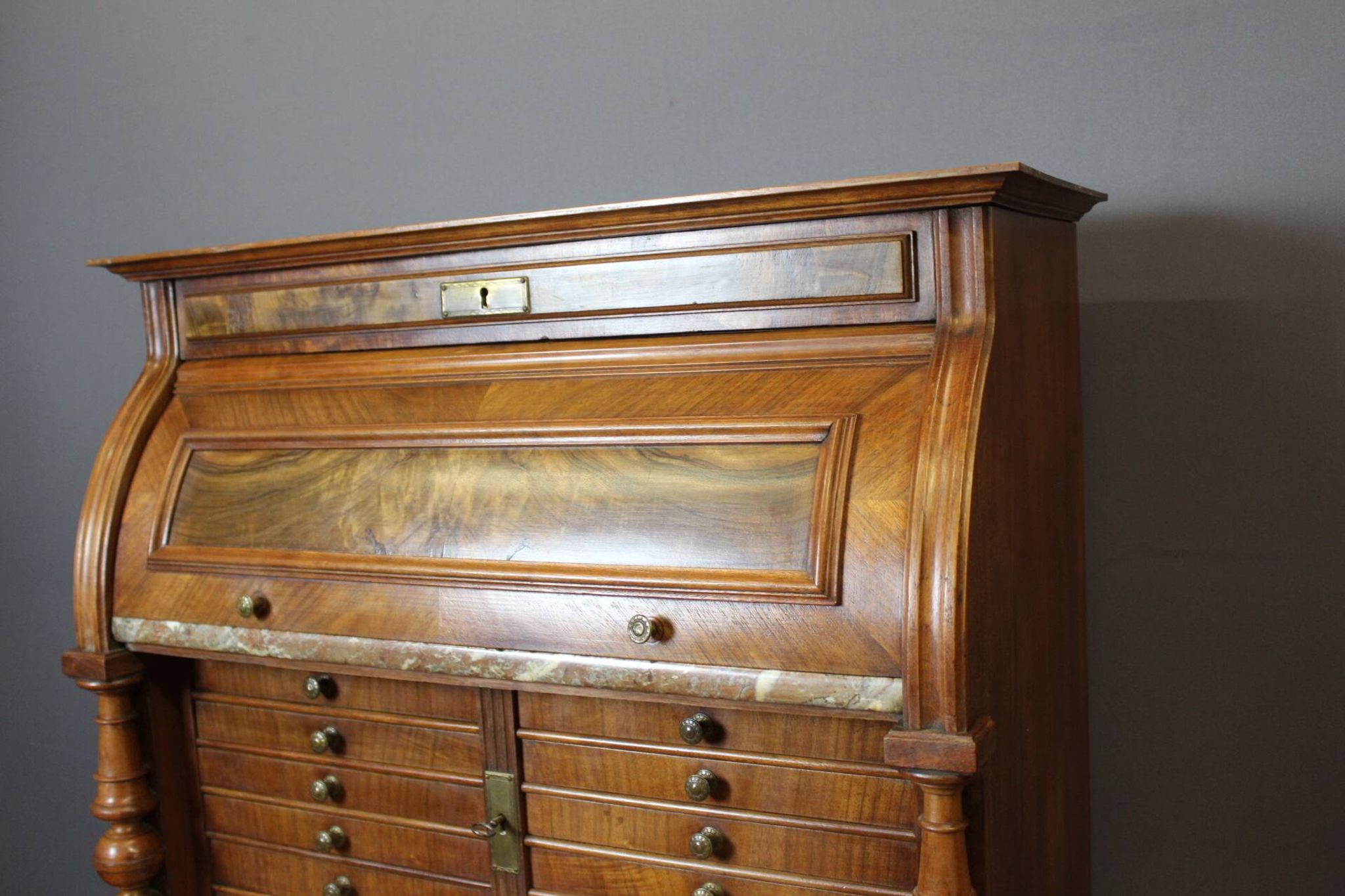 Late 19th century walnut dentist's cabinet