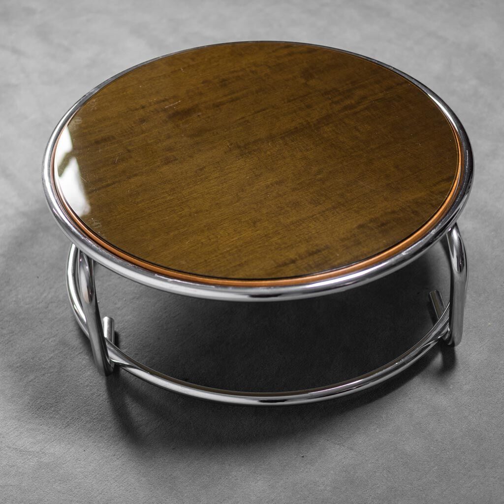 Coffee table metal glass 70s vintage modern