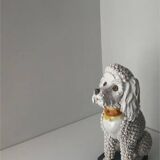 Sealed Dog Animal Glazed Ceramic Sculpture