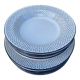 Gien service for 6 people with black polka dots: soup plates and flat plates