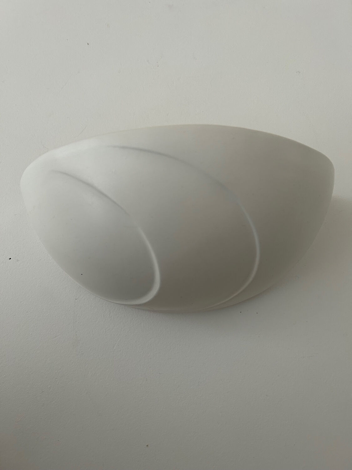 Pair of vintage plaster wall lamp, off-white, France 1970