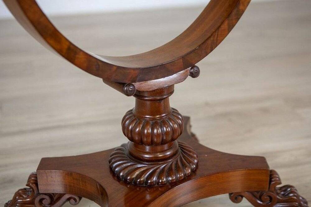 Victorian Mahogany Wood and Veneer Sewing Table, 1850s