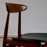 Set of 4 scandinavian chairs,  60s