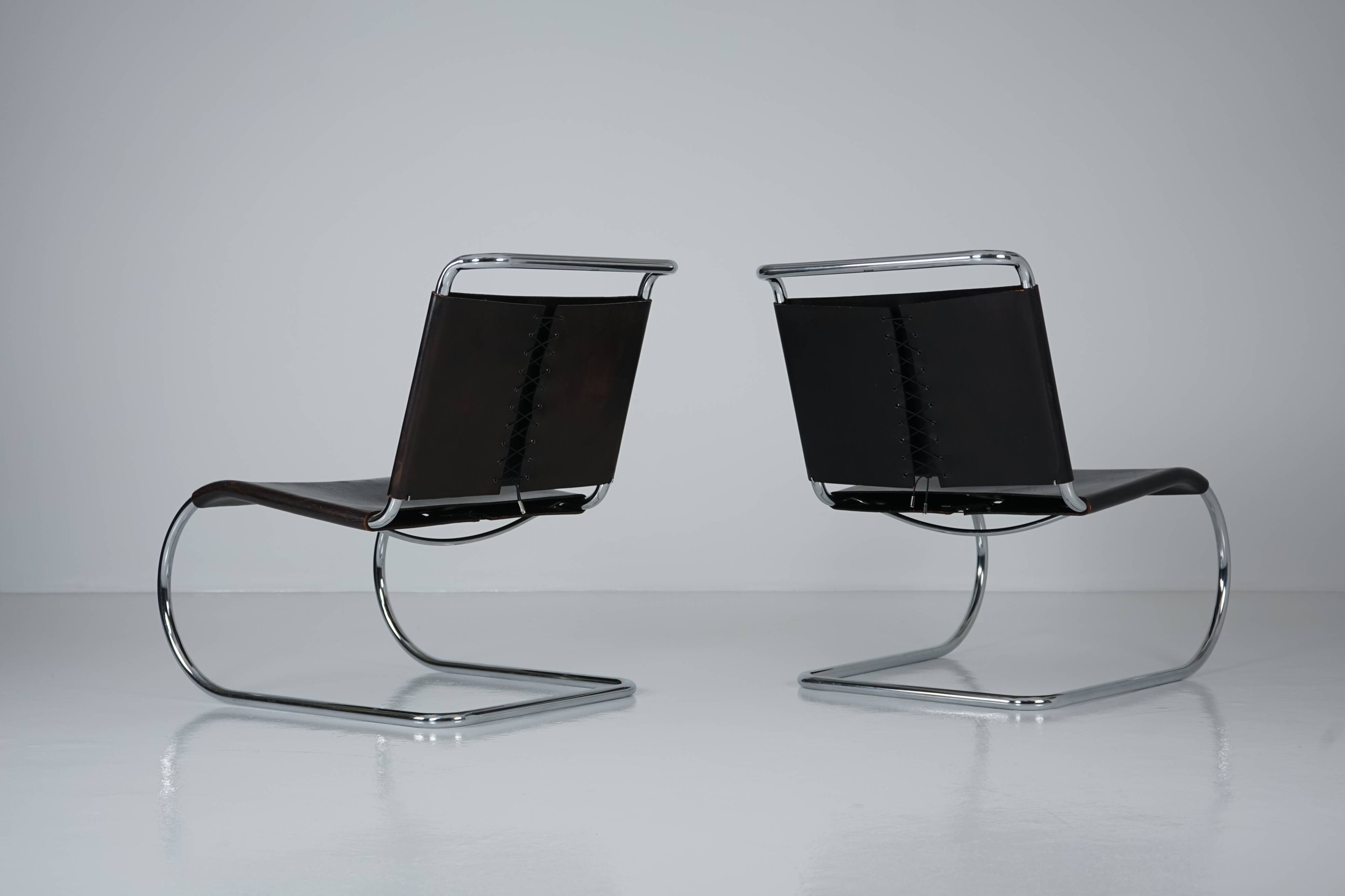 MR30/5 Tubular Steel Arm Chair by Ludwig Mies van der Rohe for Knoll Set of