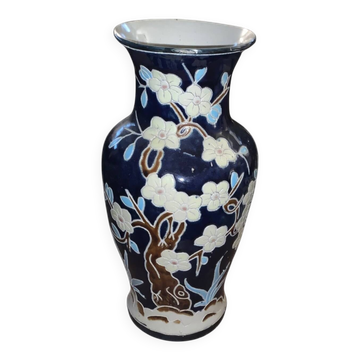 Antique Glazed Ceramic Vase – Cherry Blossom Decoration – Style J