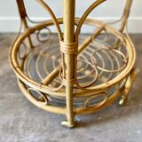 Dessert, rattan bar on wheels