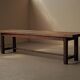 Large solid wood table, handcrafted.