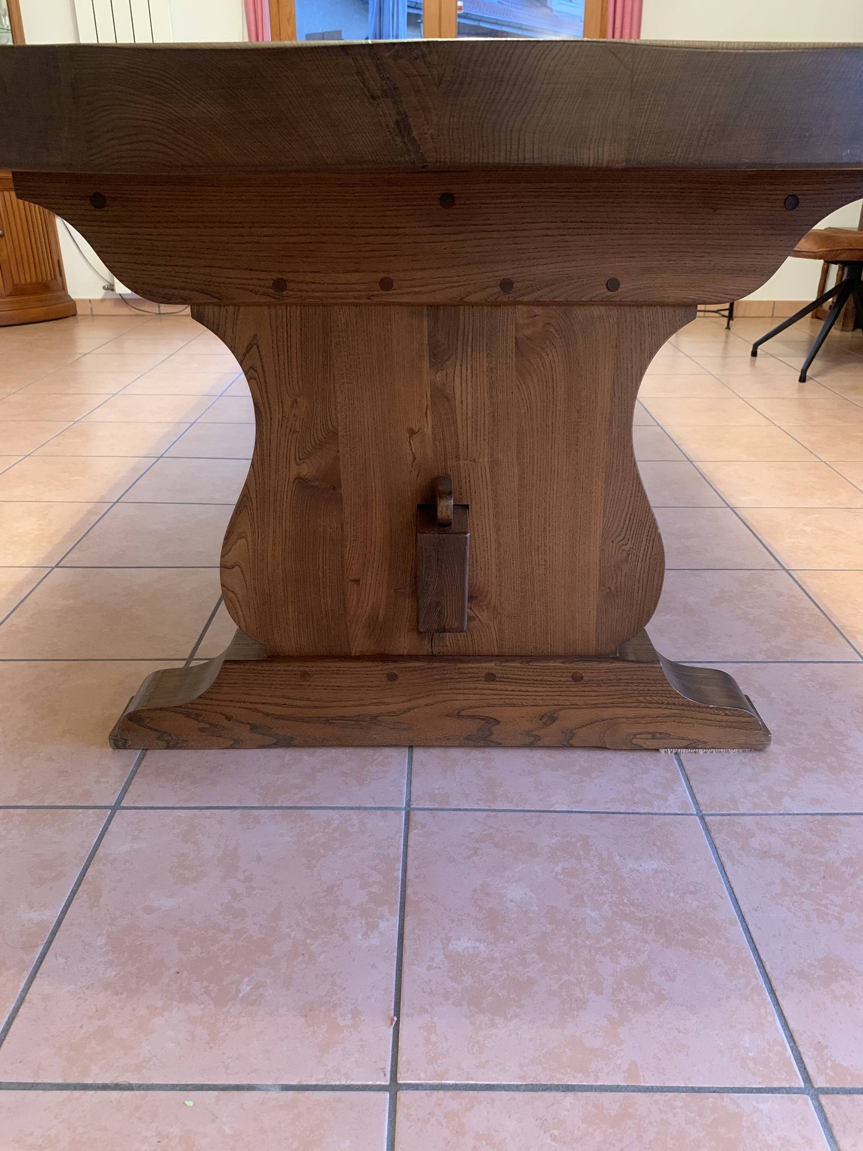 Solid elm table