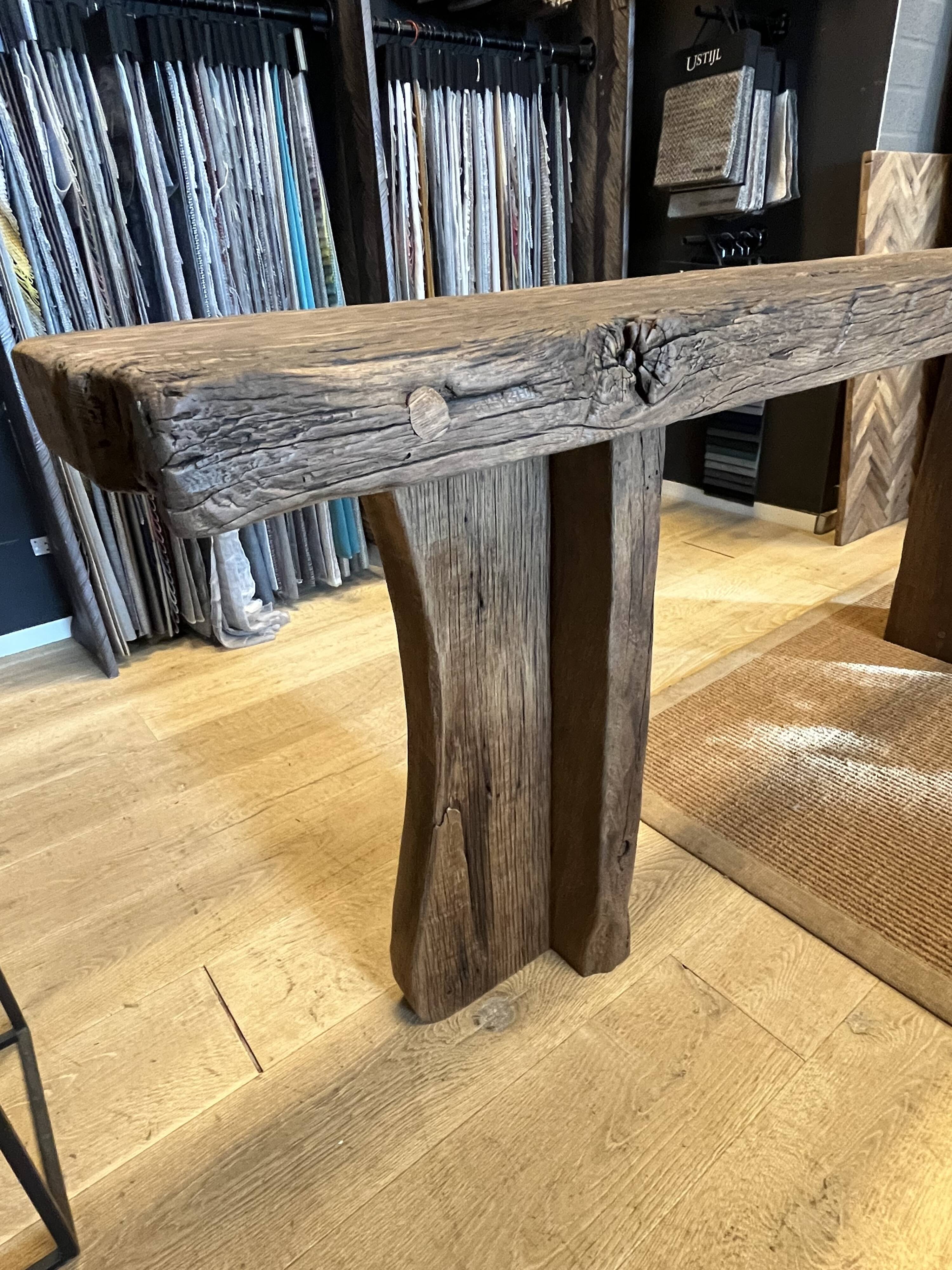 Console chêne massif ancien centenaire