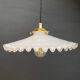 Suspension abat-jour vintage en opaline blanche