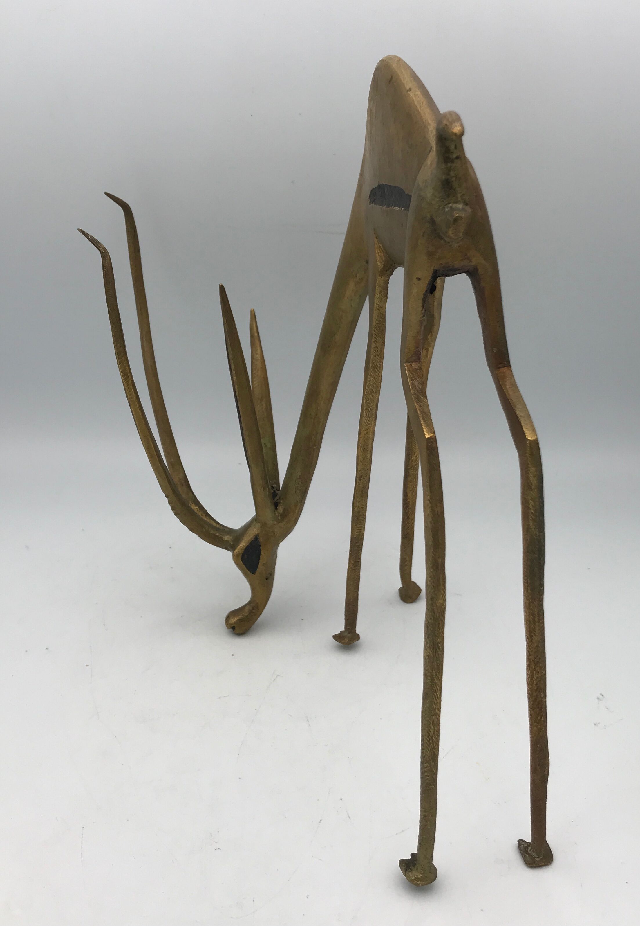 Gazelle ou antilope d’afrique, en laiton massif