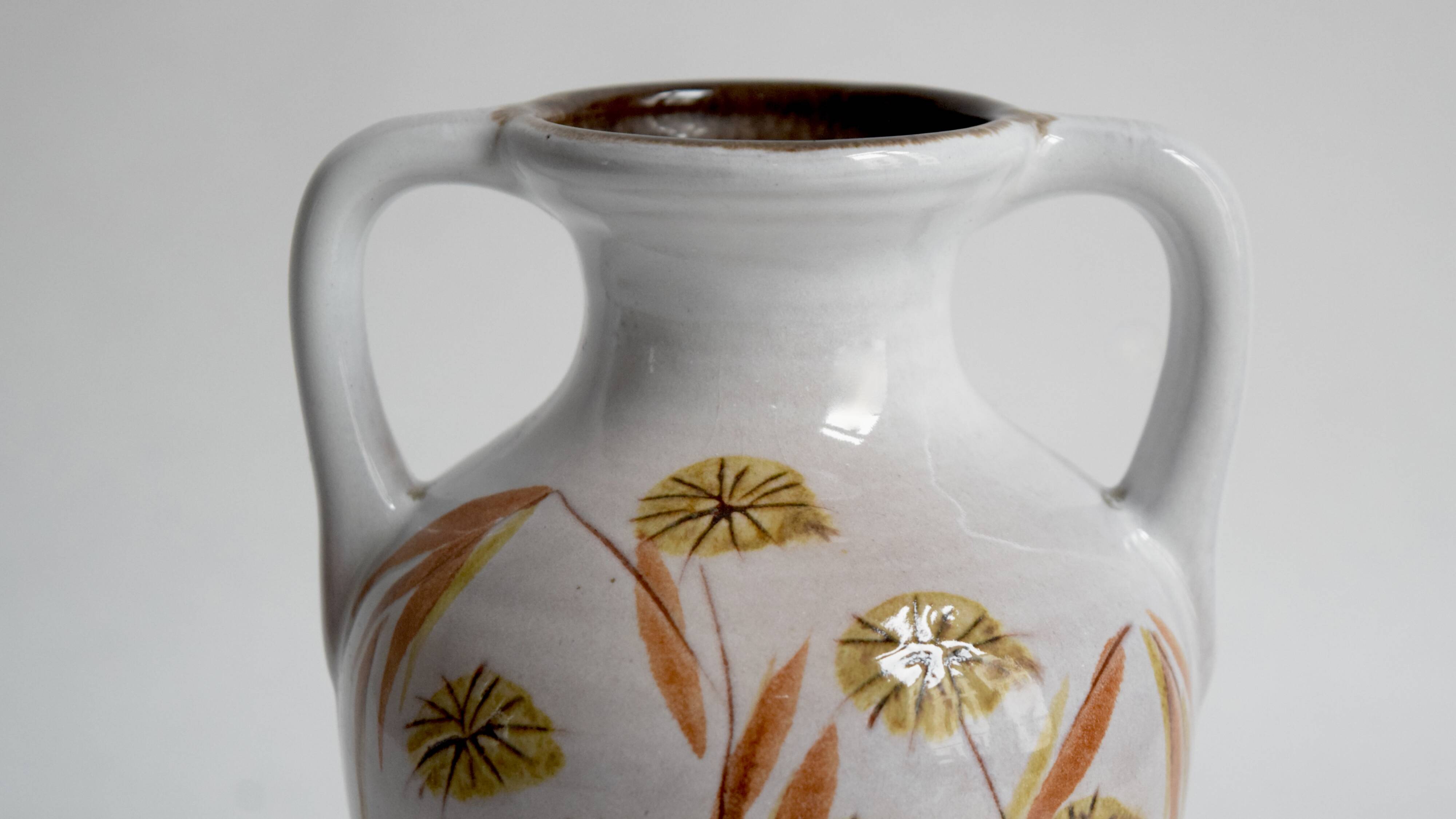 Vintage vase - glazed ceramic amphora - no. 3090 - West Germany