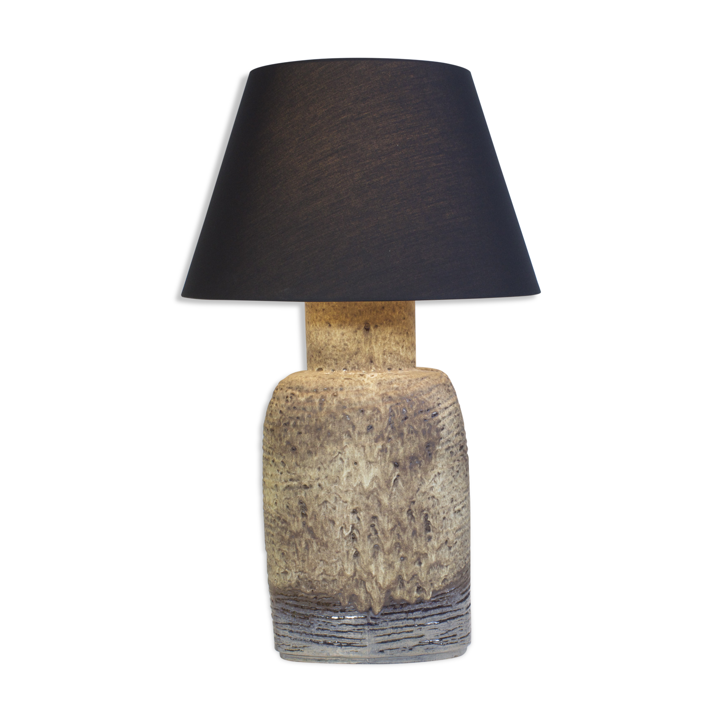 Vintage ceramic lamp and enamel by Kaiser Leuchten, Germany 1969