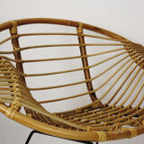 Rattan and metal chair