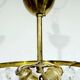 2-light brass and crystal ceiling light
