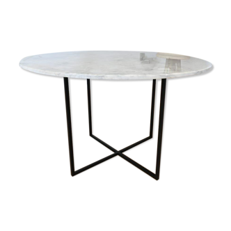 Table à manger en marbre de carrare 120cm D - Paloma