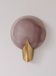 Vintage brass and frosted tinted glass wall light, Denmark, 1970.