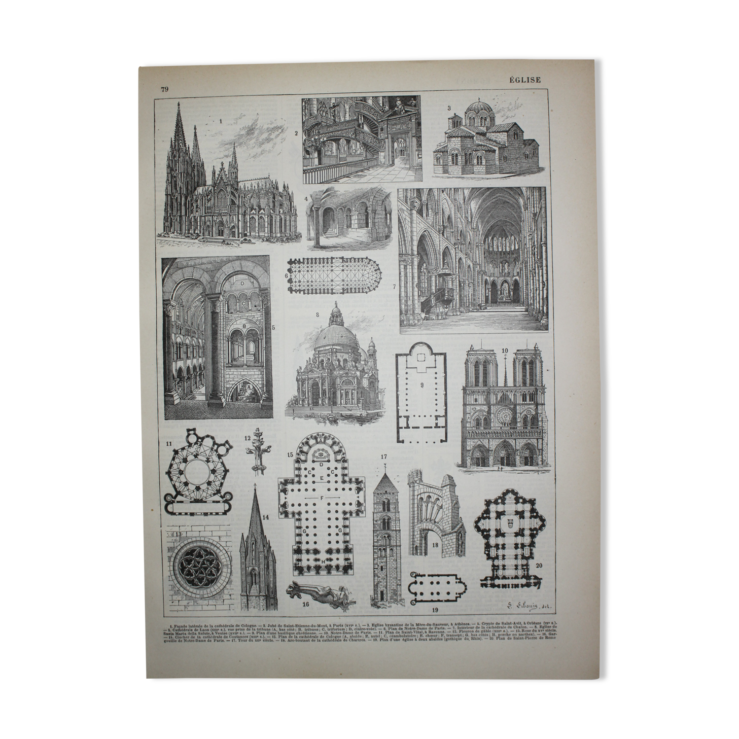 Engraving • Church, cathedral, religious • Original lithograph from 1898