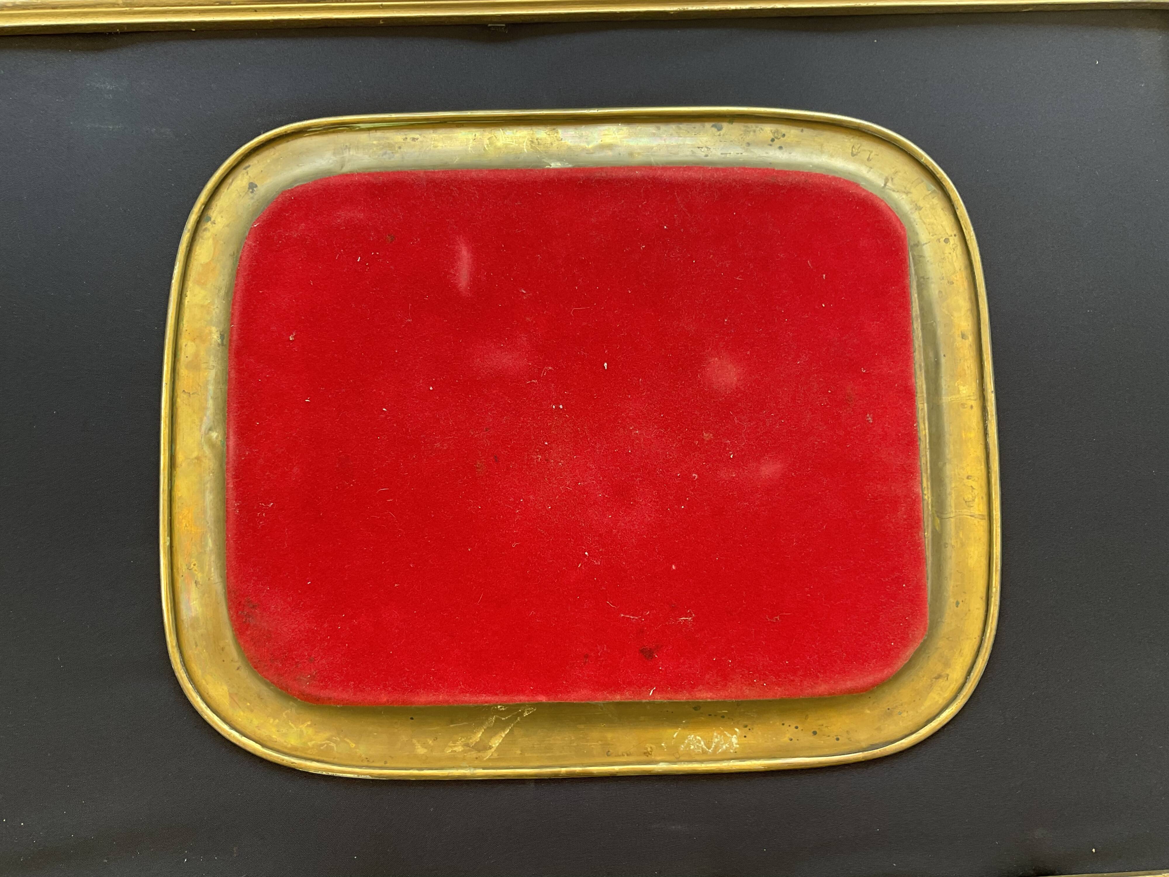 Set of 4 copper trays