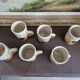 Set of 6 mugs in stoneware workshop of the dove 50s