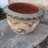 Large Asian terracotta pot